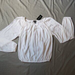 INC Beautiful White Bohemian Blouse  Size Small   NWT